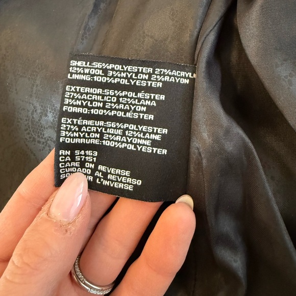 Guess Women's Black and White Tweed Trench Coat - Picture 11 of 12